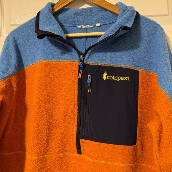 Cotopaxi Abrazo Half-Zip Fleece Jacket Men’s Size Medium Blue Orange Sweater - Picture 3 of 9